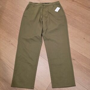 Volcom So Chickie Highrise Pants Womens Size 30 Olive Green Moss Minimalist NWT